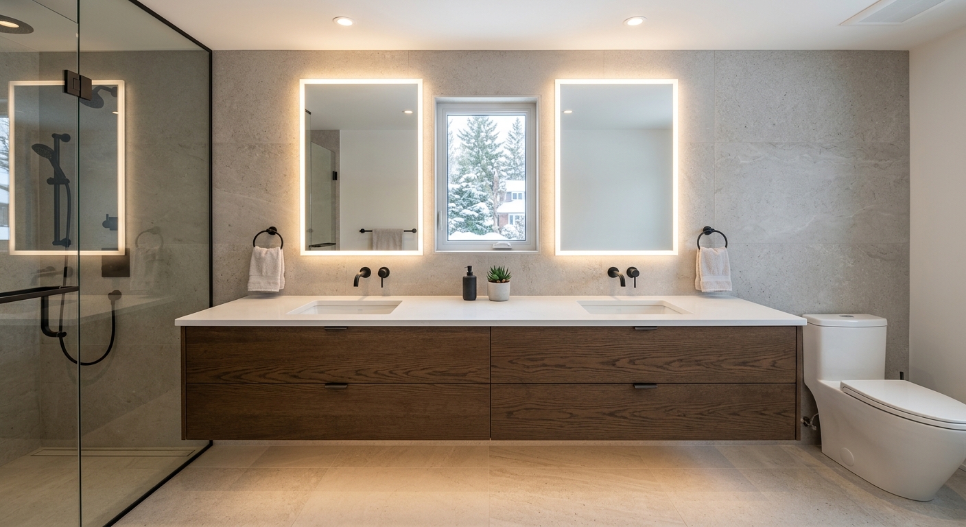 Floating Double Vanity