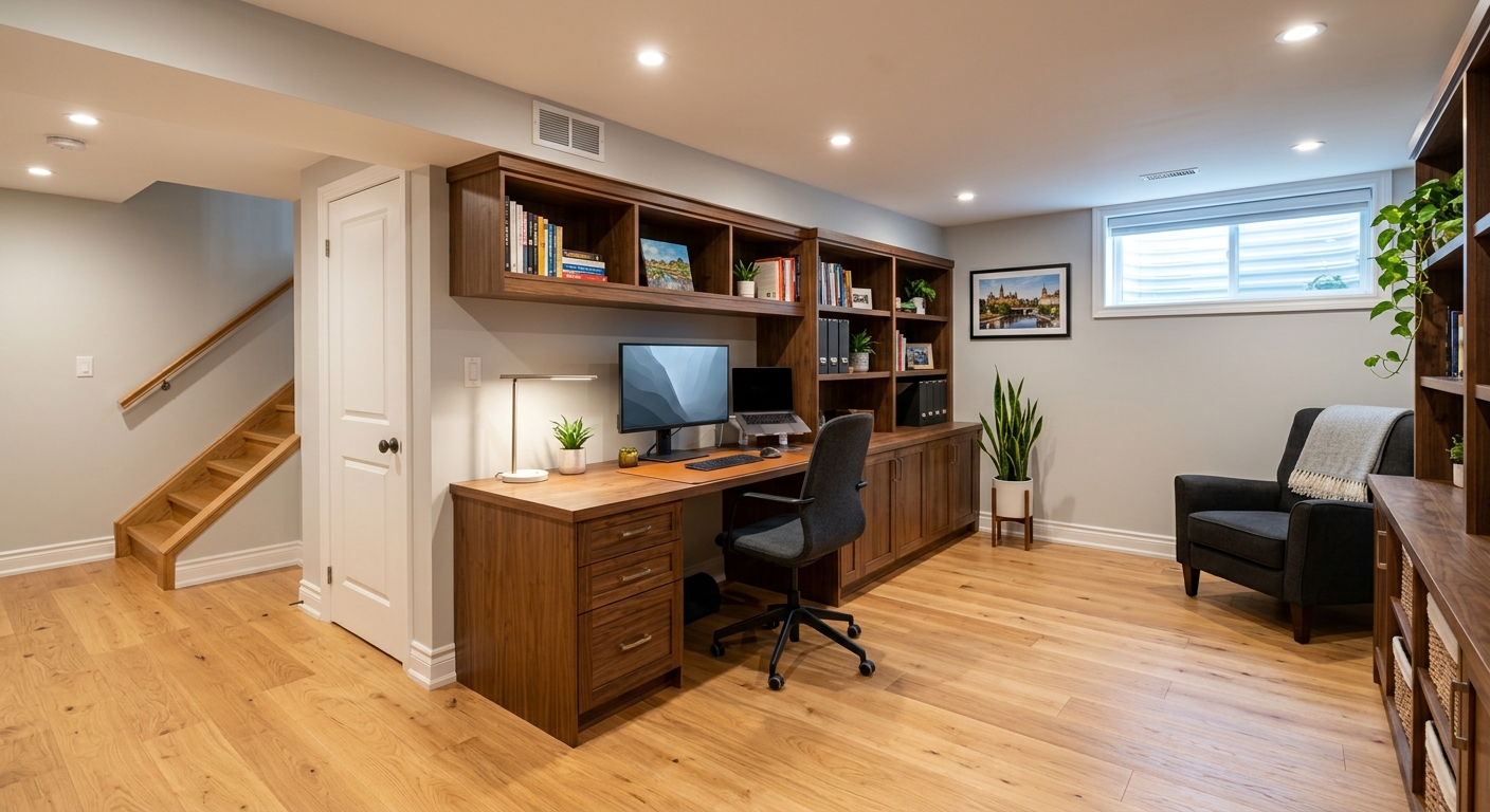 Dedicated Basement Office