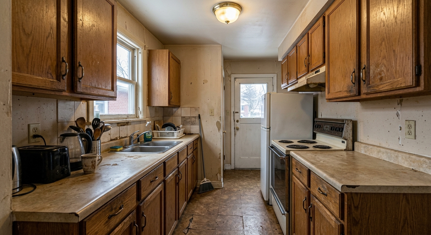 Two-Tone Galley Kitchen — photo 2