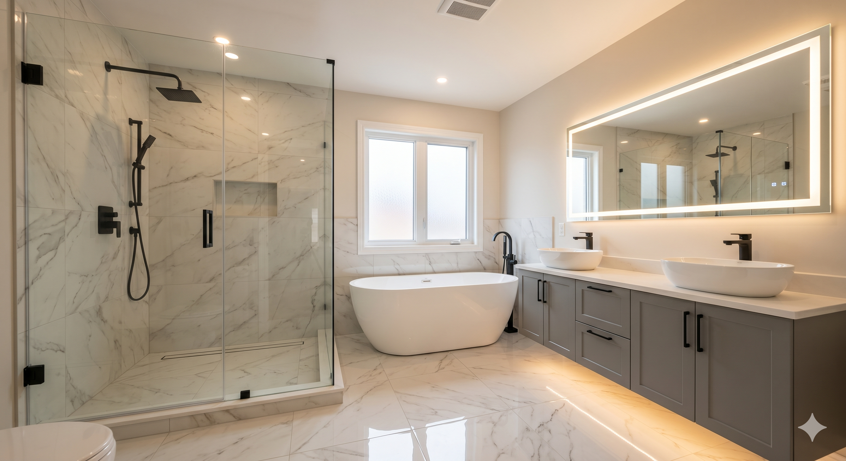 Luxury bathroom renovation in Ottawa
