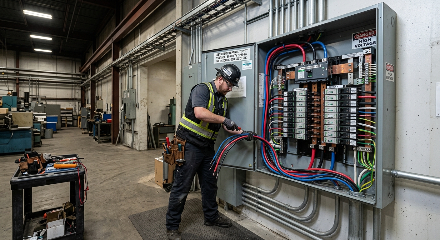 3-phase electrical panel Ottawa — commercial installation