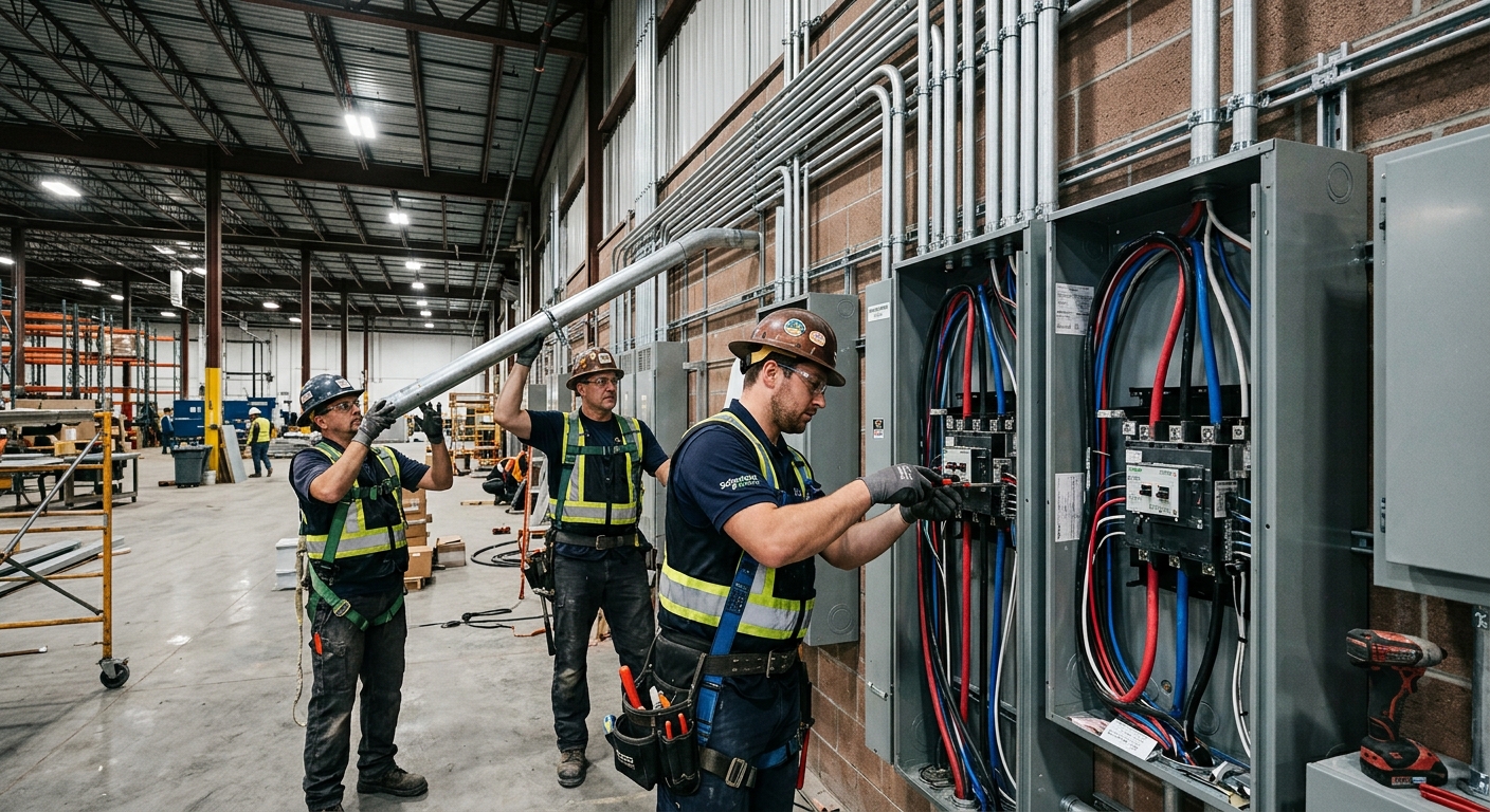 Commercial electrical installation Ottawa — warehouse lighting