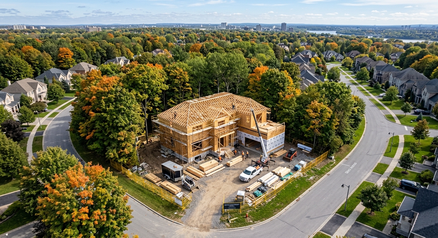 Completed custom home Ottawa — exterior final view