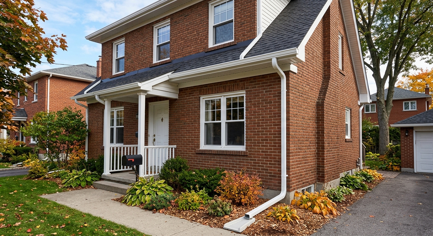 Eavestrough replacement Ottawa — old gutters removed