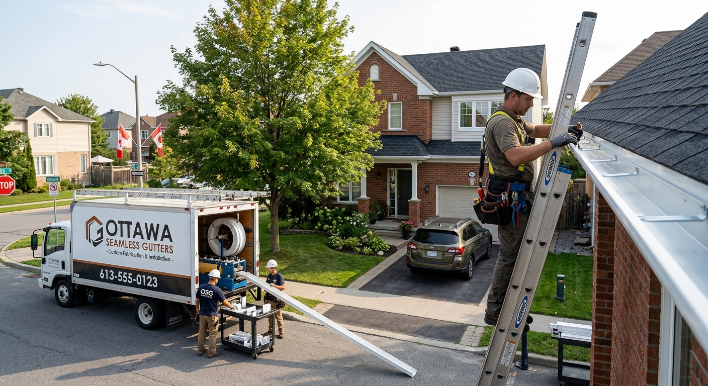 Eavestrough installation in Ottawa