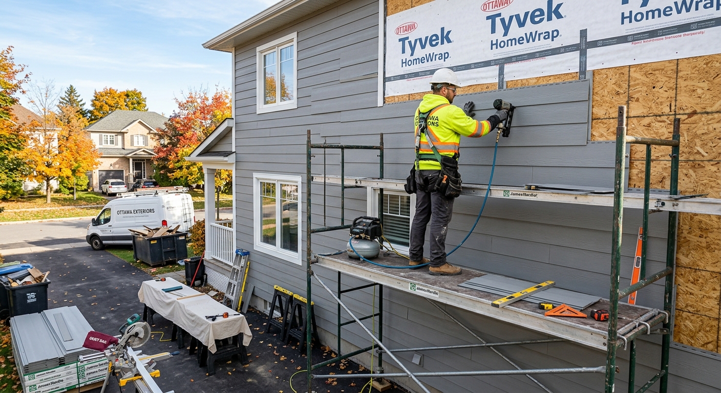 Before exterior renovation Ottawa — original facade