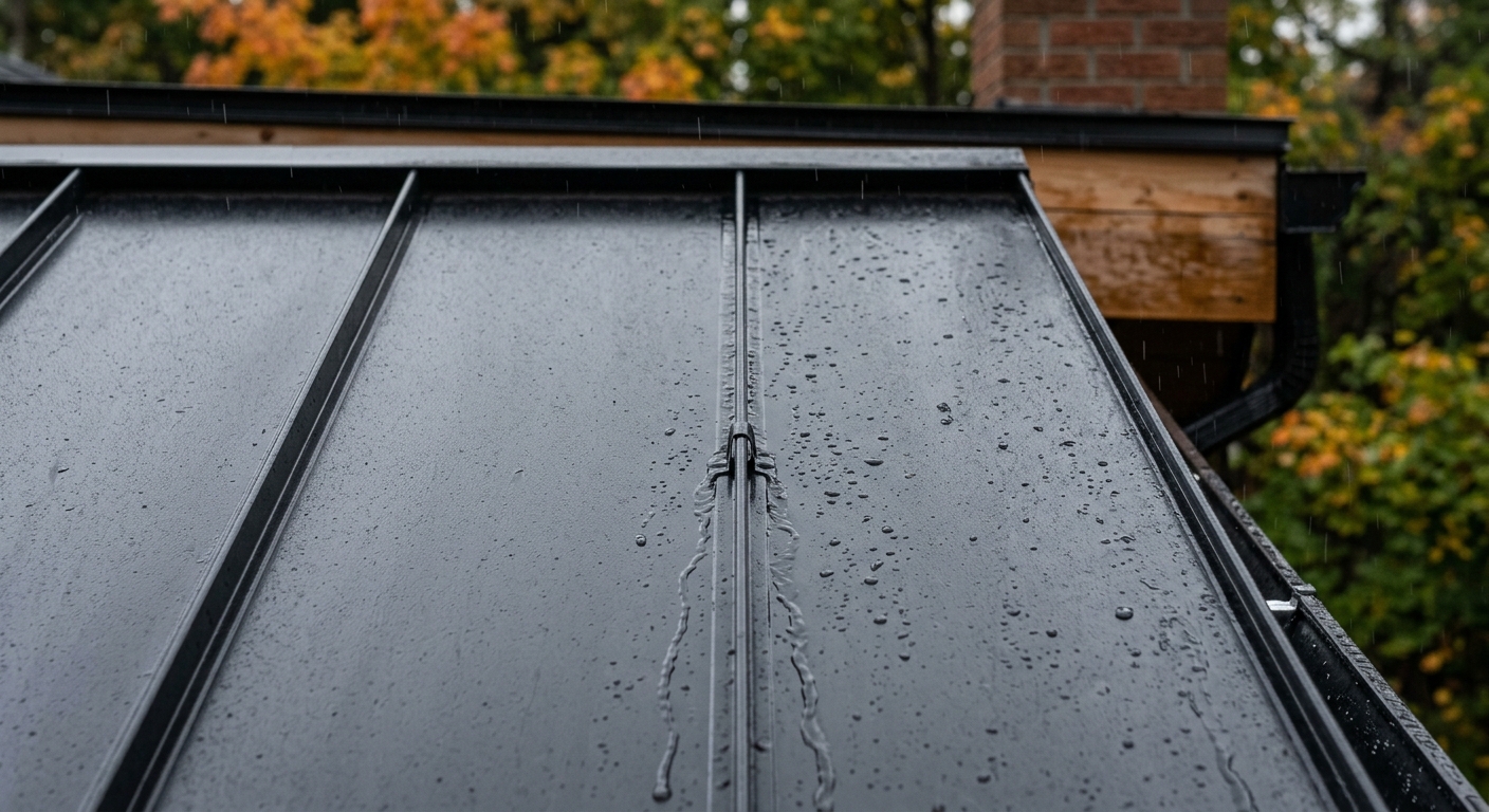 Standing seam metal roof Ottawa — detail view