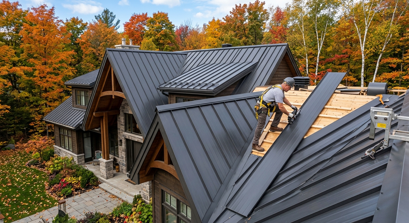 Metal roofing installation in Ottawa