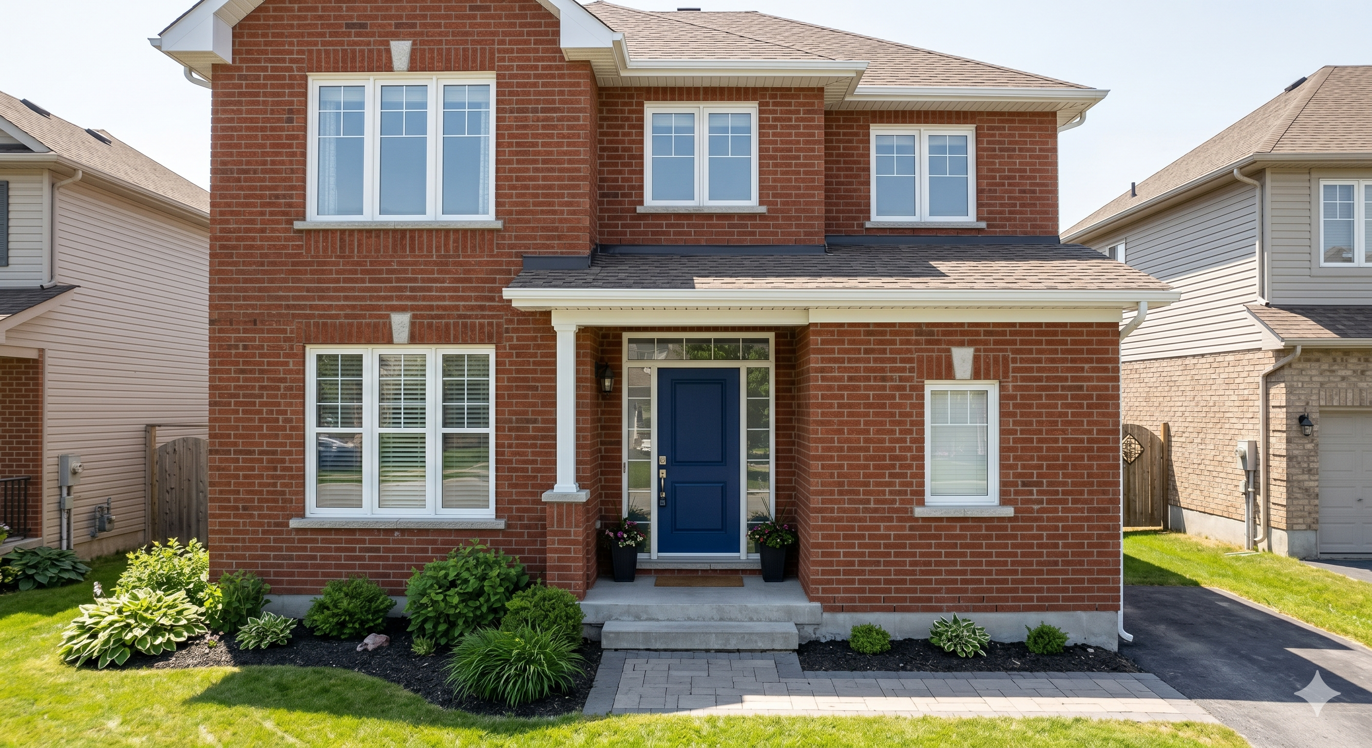 Résultat peinture extérieure Ottawa — façade brique et boiseries