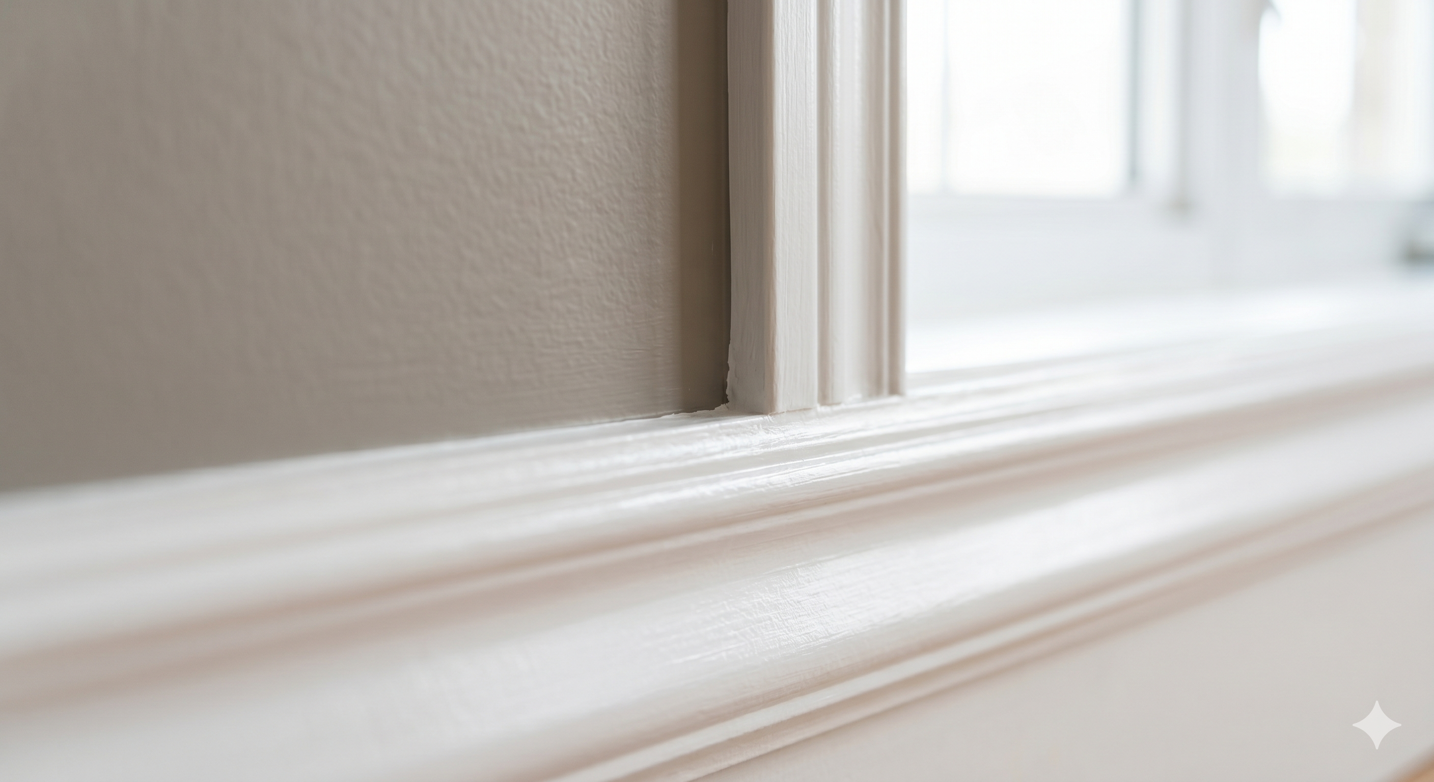 Détail finition peinture Ottawa — jonction plinthe et mur parfaite