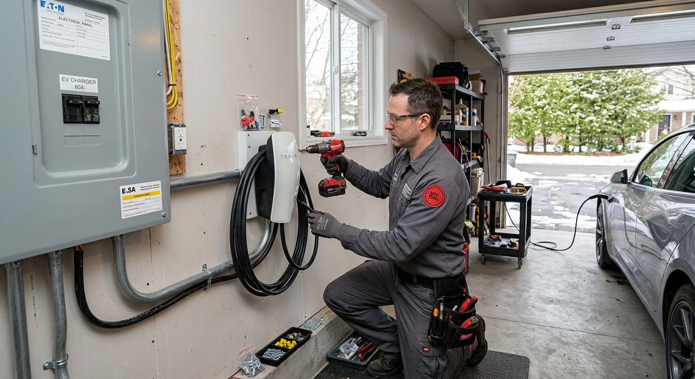 EV charger installation Ottawa — Level 2 home charger