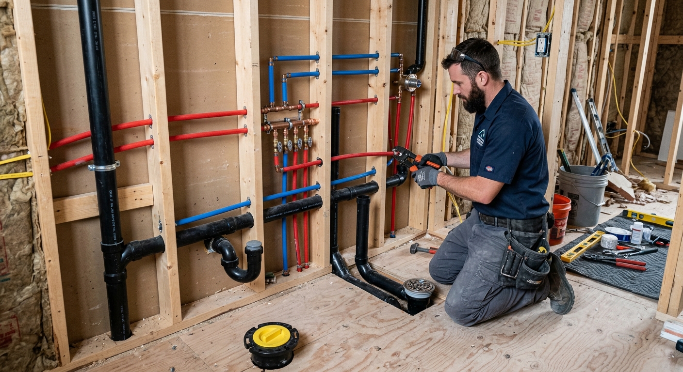 Bathroom rough-in plumbing Ottawa — renovation