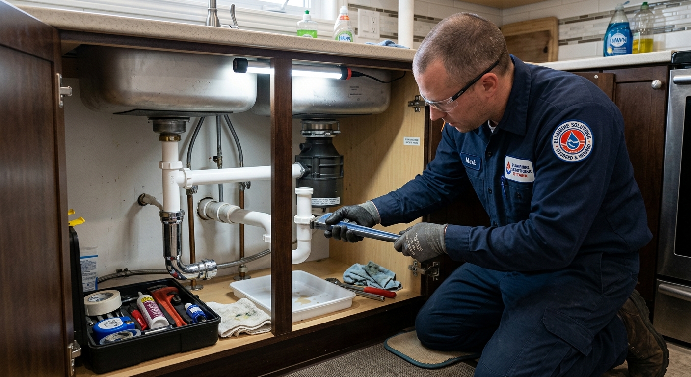 Licensed plumber performing residential plumbing work in Ottawa