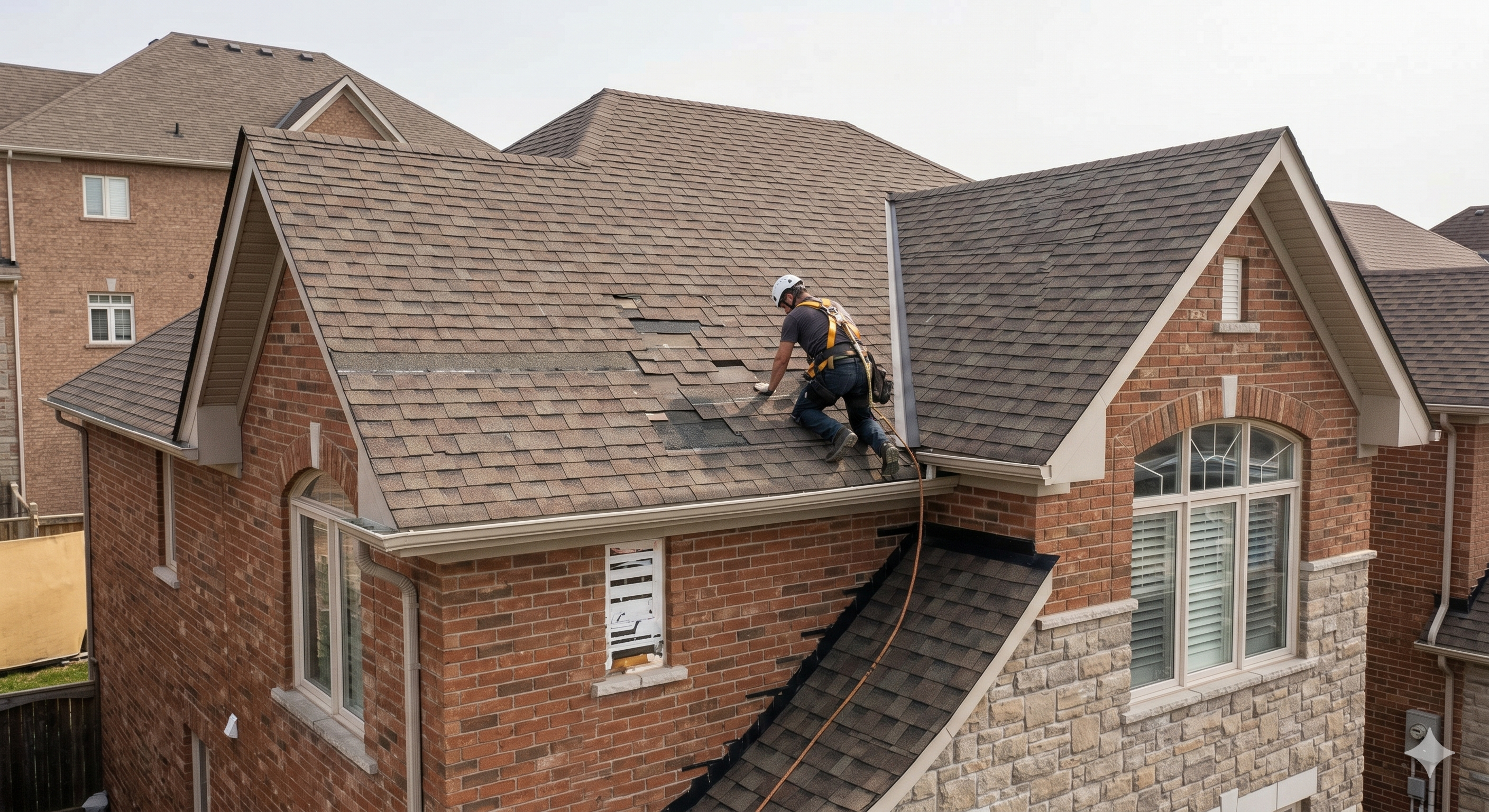 Pose bâche protection urgence toiture endommagée Ottawa