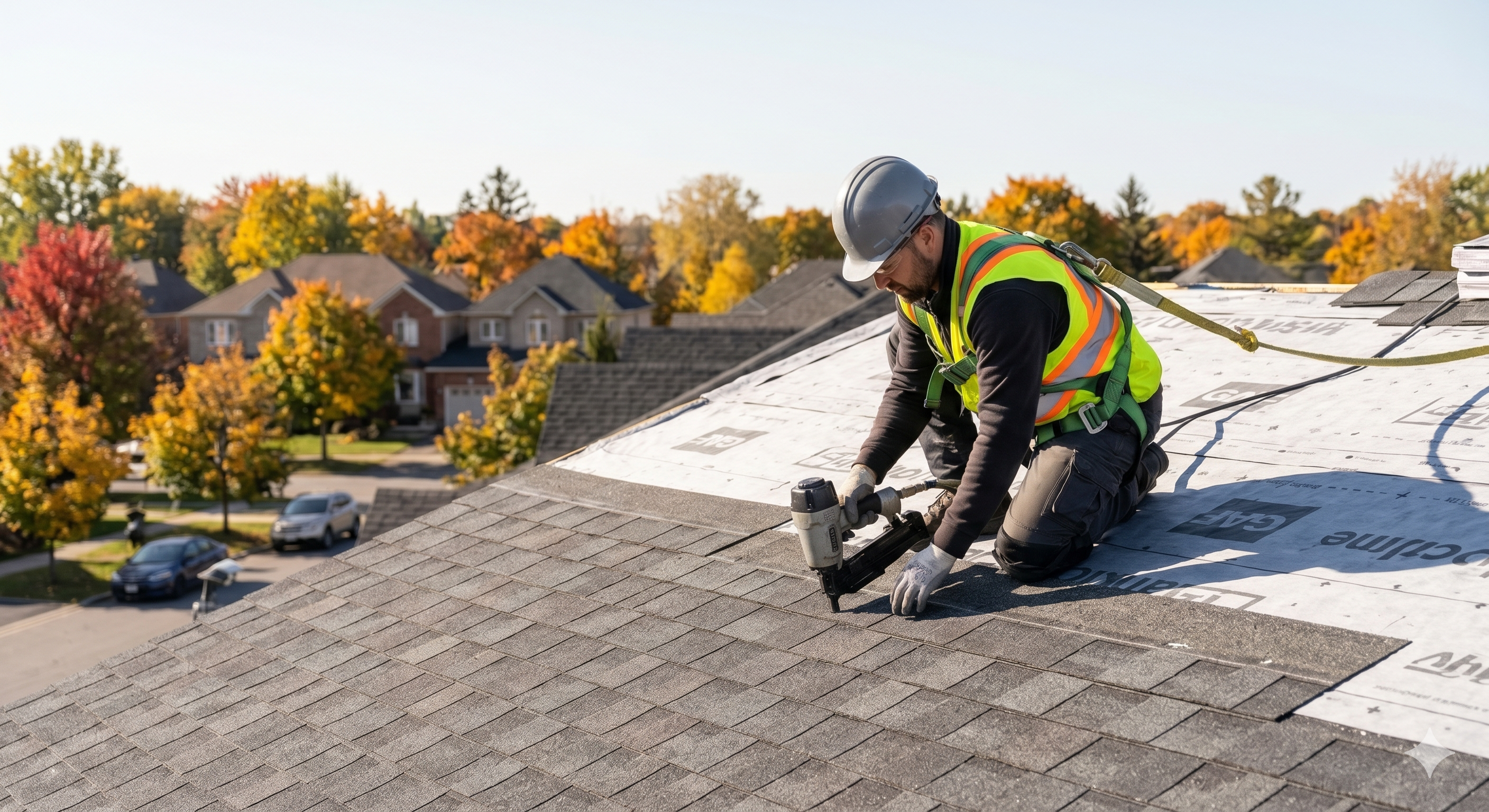 Nouvelle toiture complète Ottawa — vue élevée résultat final