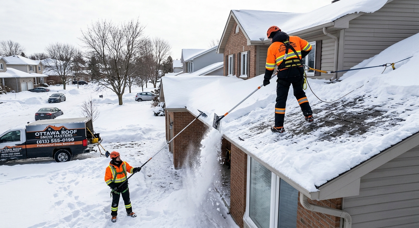 Roof snow removal in Ottawa