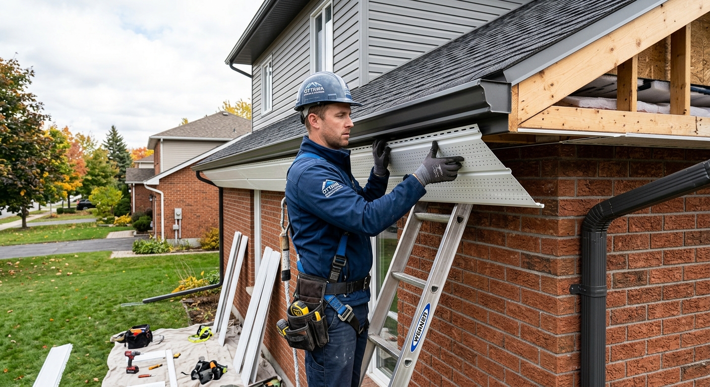 Fascia board replacement Ottawa — work in progress