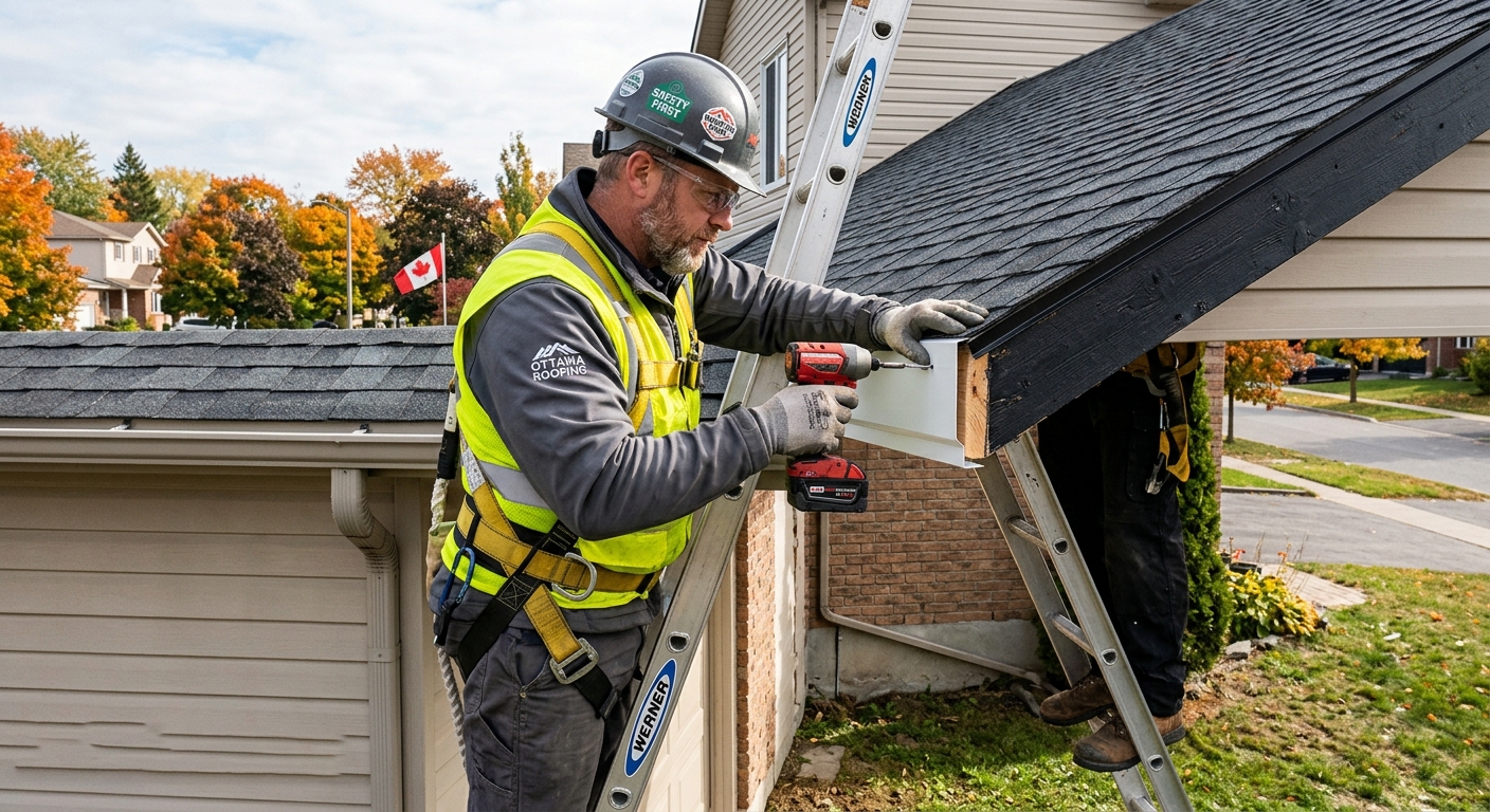 Soffit fascia and eavestrough combination Ottawa