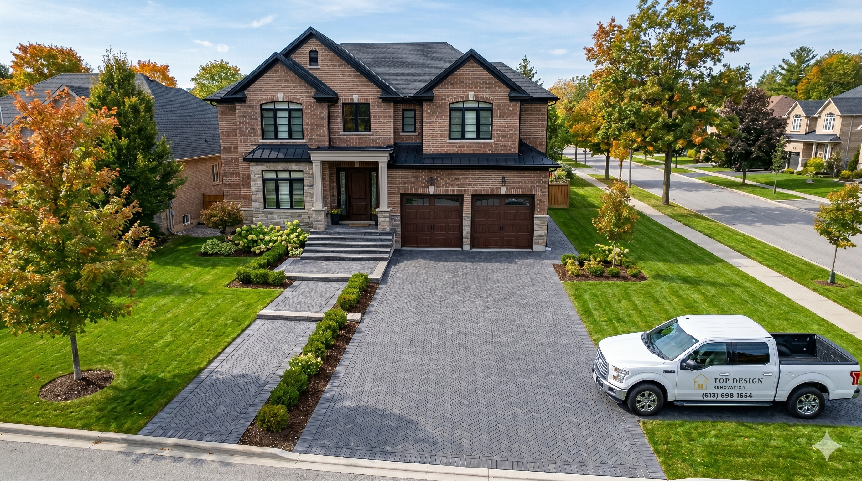 Interlock driveway and paving stones installation in Ontario